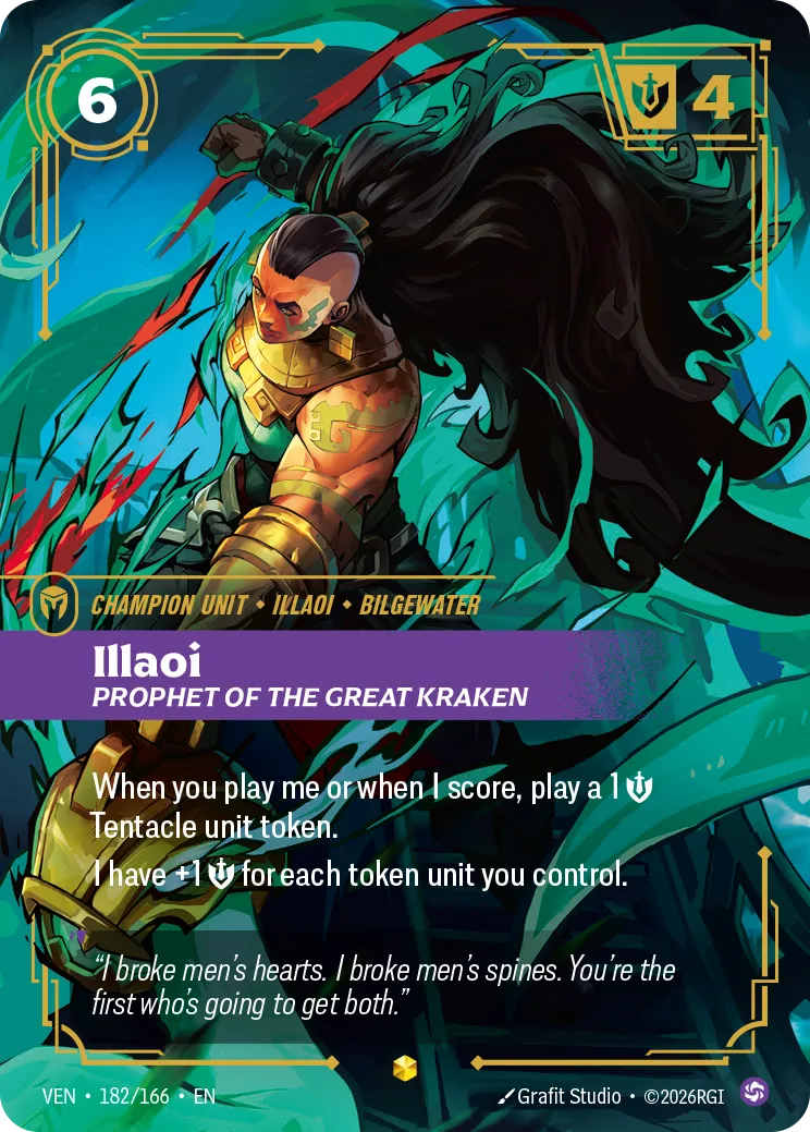 Illaoi, Prophet of the Great Kraken (Overnumbered) - 182/166 (VEN) Rare