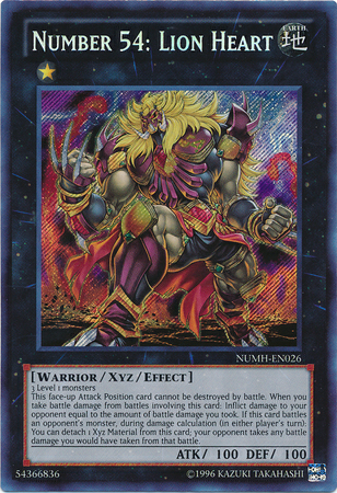Number 54: Lion Heart (NUMH-EN026) Secret Rare - Near Mint Unlimited