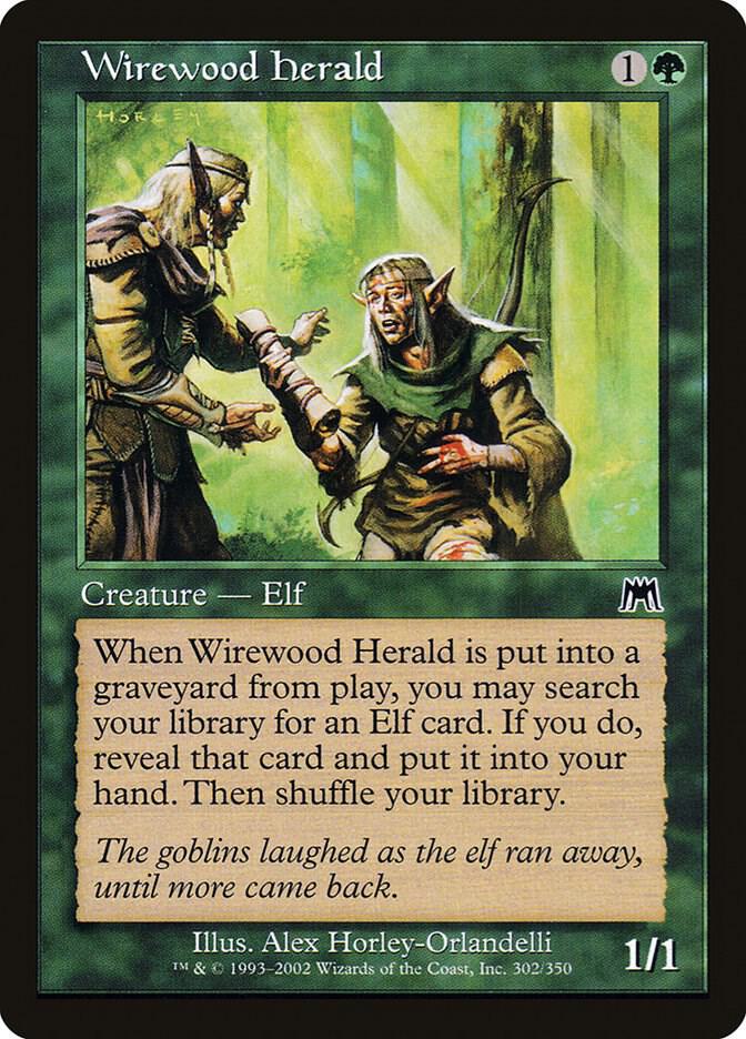 Wirewood Herald (ONS-C-FOIL) Light Play