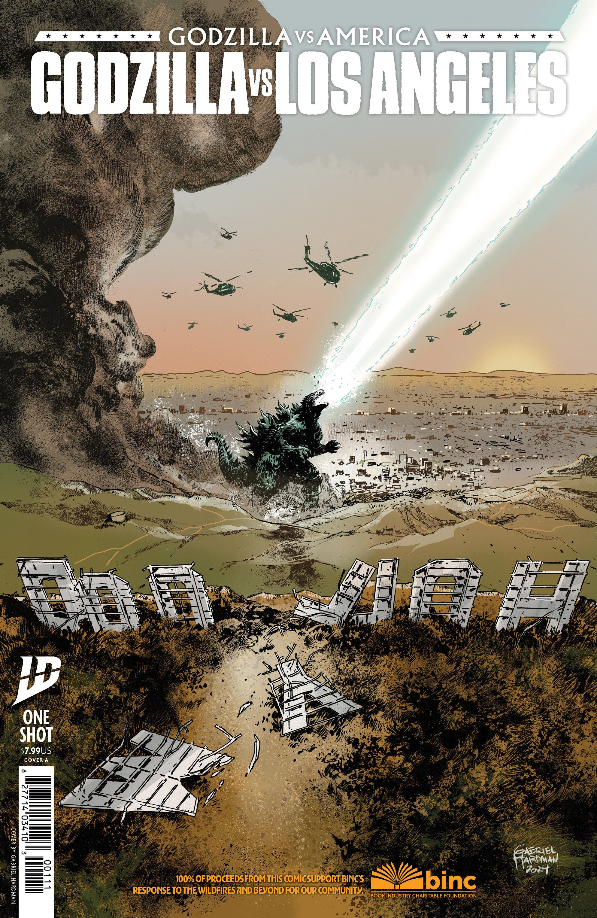 Godzilla Vs. America: Los Angeles Cover A (Hardman)