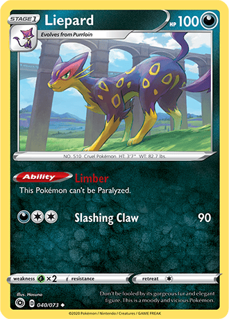 Liepard - 40/73 (CHP) Uncommon - Near Mint