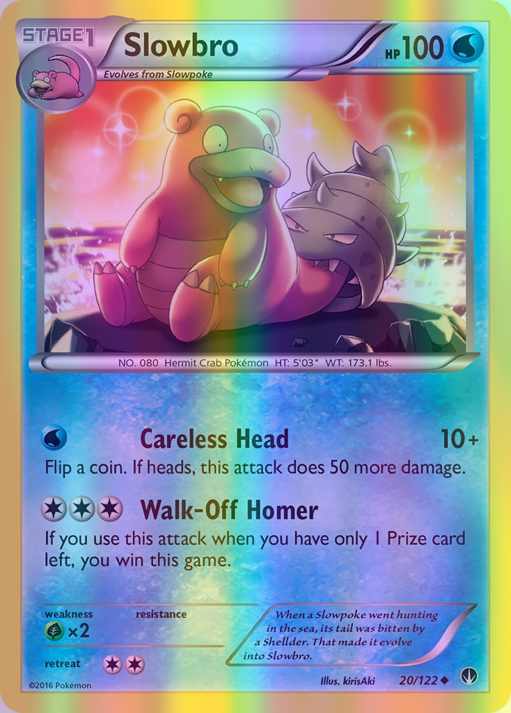 Slowbro - 020/122 (BKP) Uncommon - Near Mint Reverse Holofoil