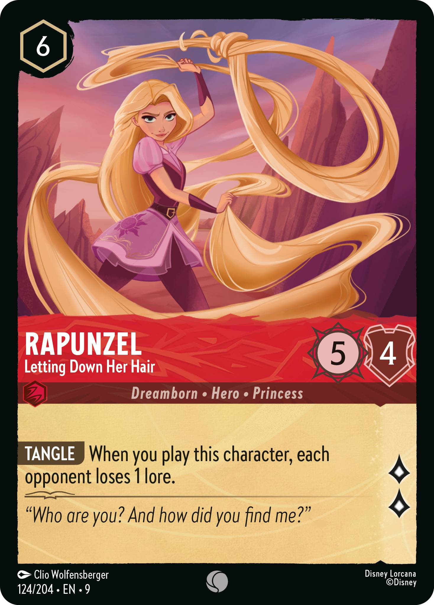 Rapunzel - Letting Down Her Hair (Fabled - 124/204) Common