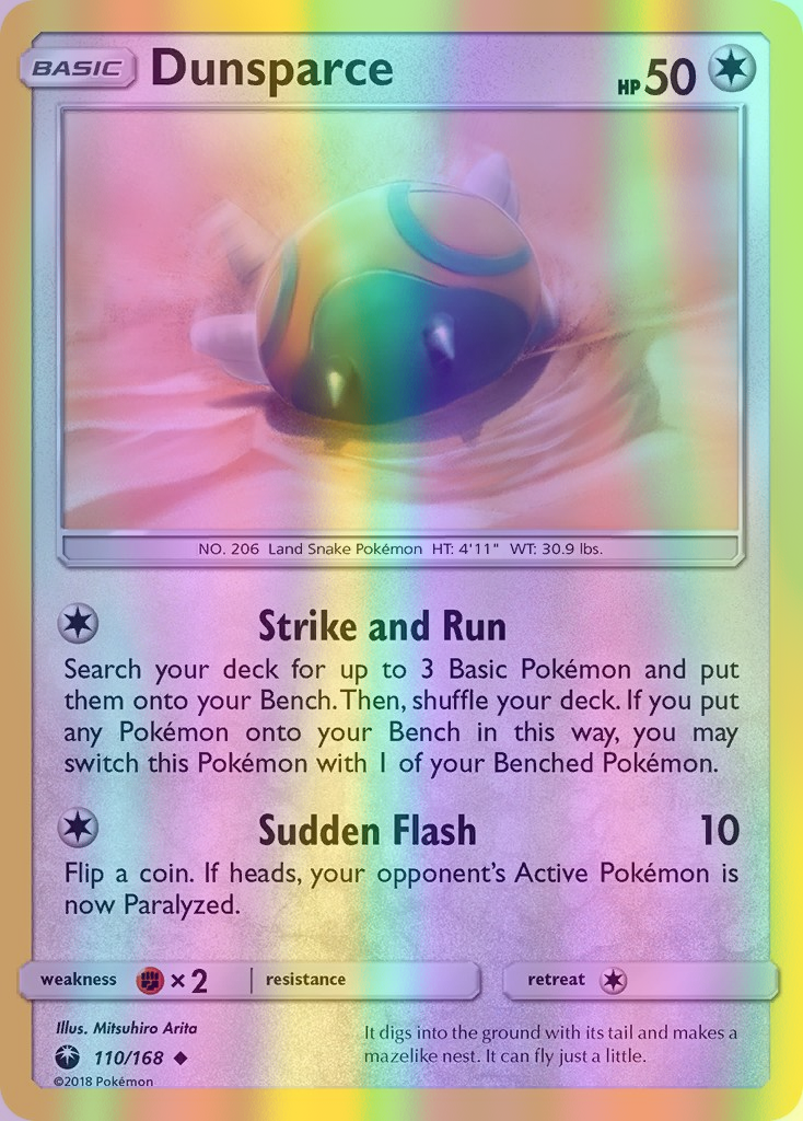 Dunsparce - 110/168 (CES) Uncommon - Near Mint Reverse Holofoil