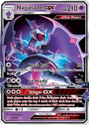 Naganadel GX - 056/131 (FLI) Ultra Rare - Near Mint Holofoil