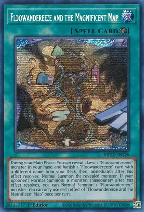 Floowandereeze and the Magnificent Map (MP22-EN220) Prismatic Secret Rare 1st Edition