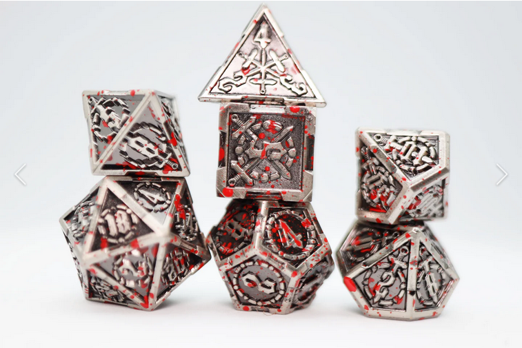 Crossed Swords: Vampiric Sword - Metal RPG Dice Set
