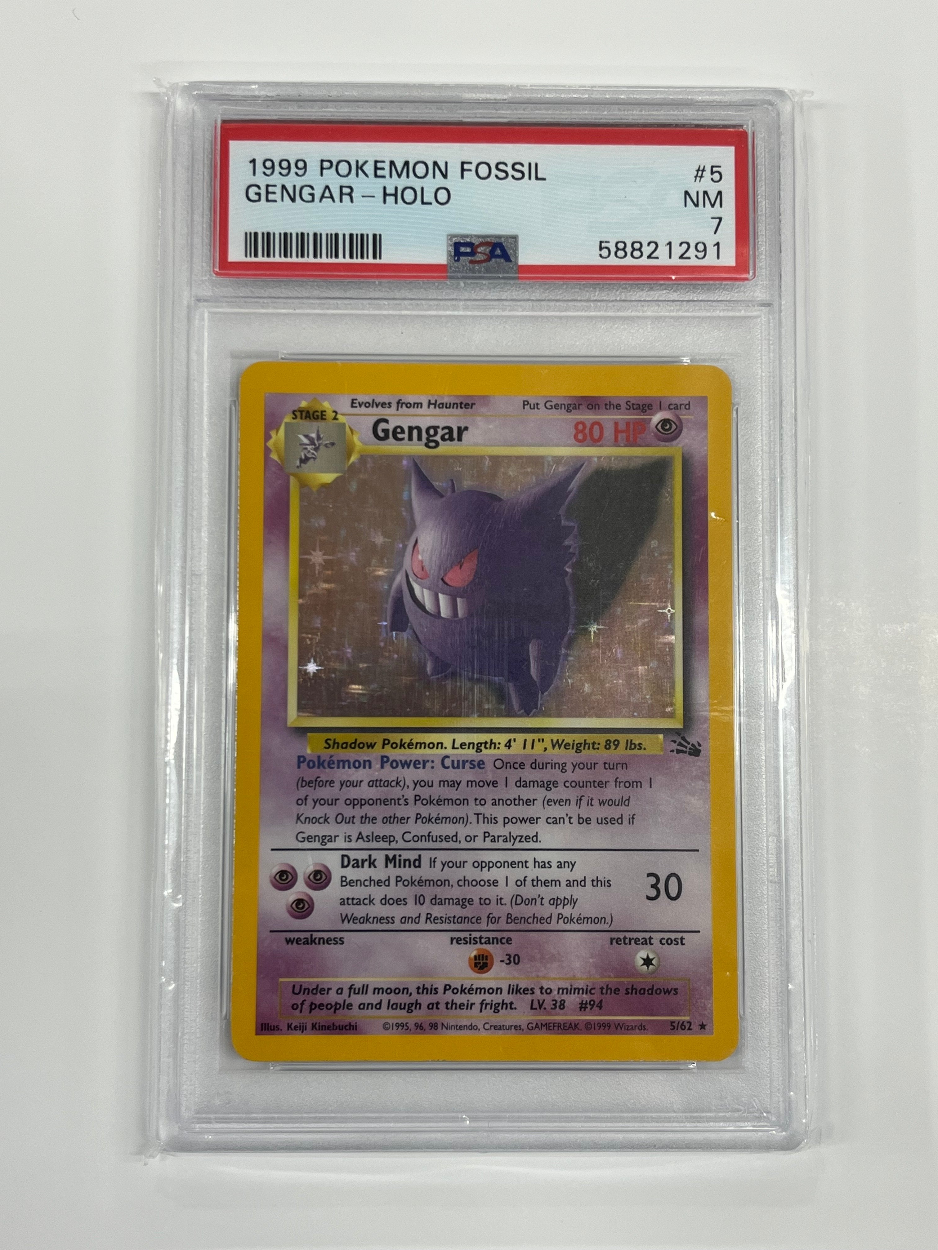 Gengar - 5/62 (FO) Rare - Unlimited (Graded - PSA 7)