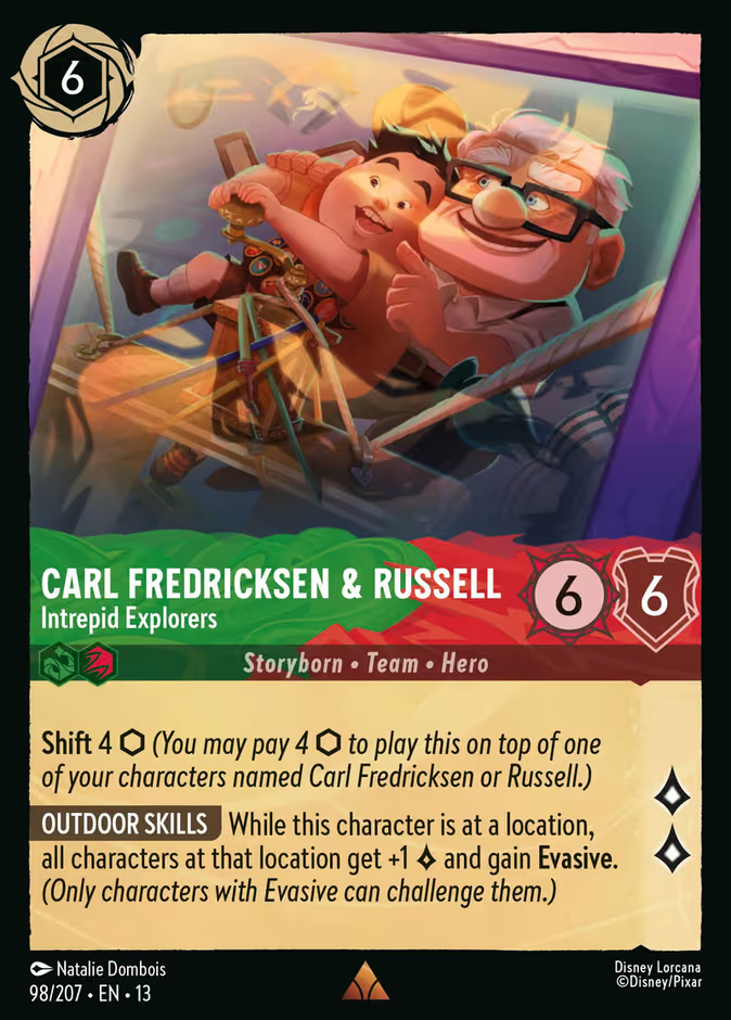 Carl Fredricksen & Russell - Intrepid Explorers (098/204 - Attack of the Vine!) Rare