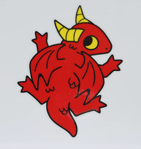 Pocket Dragon Sticker: Ruby