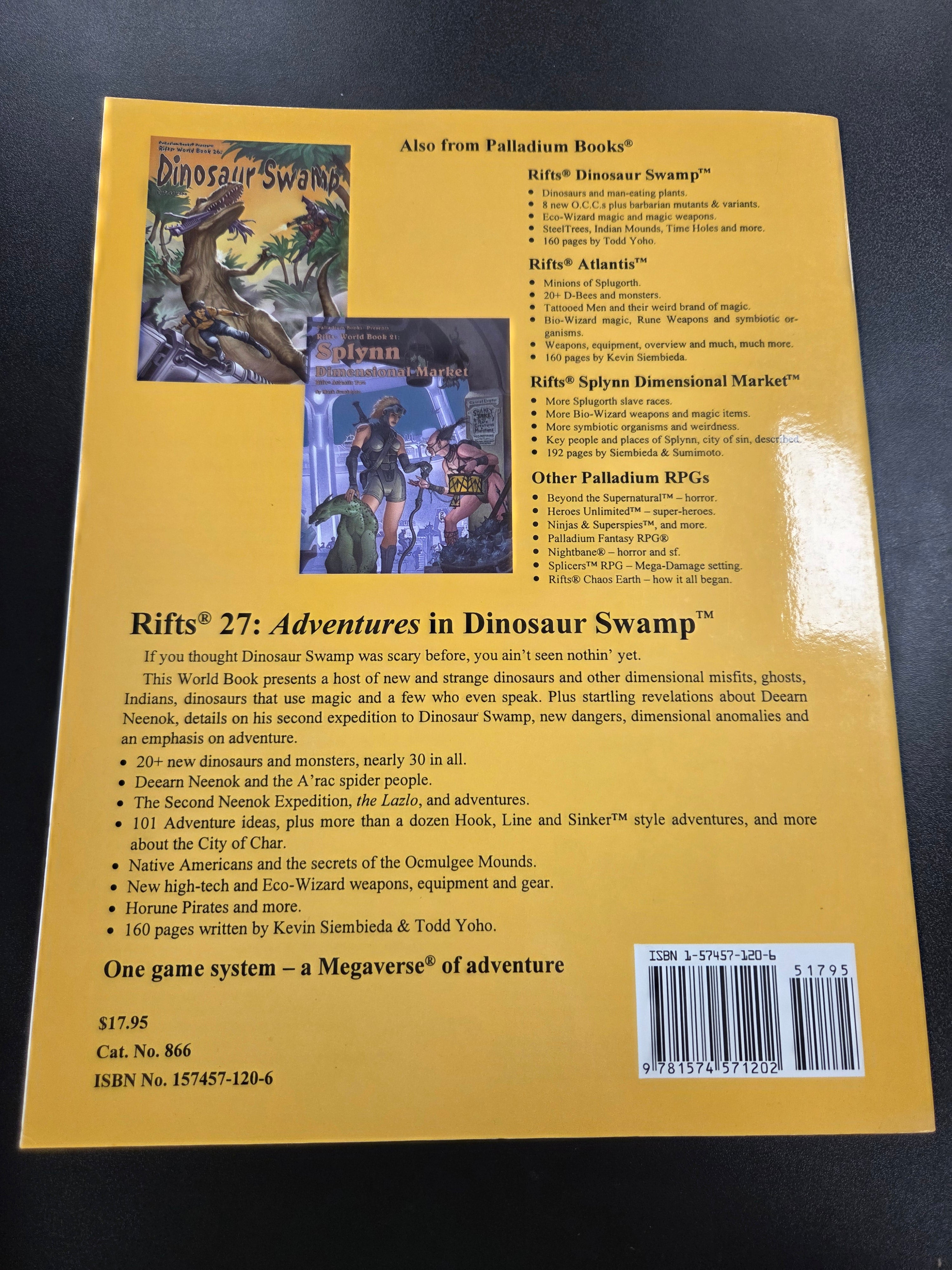 RIFTS World Book 27: Adventures in Dinosaur Swamp (USED)