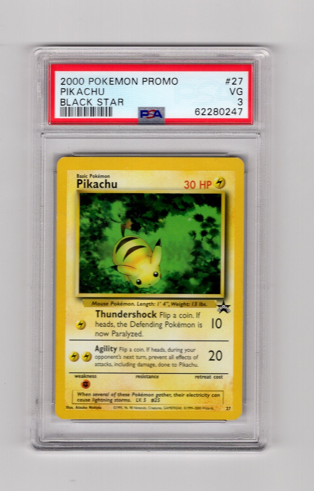 Pikachu - 027 (BSP) Promo - Damaged (Graded - PSA 3)