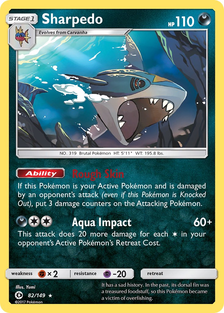 Sharpedo - 082/149 (SM01) Holo Rare - Near Mint Holofoil