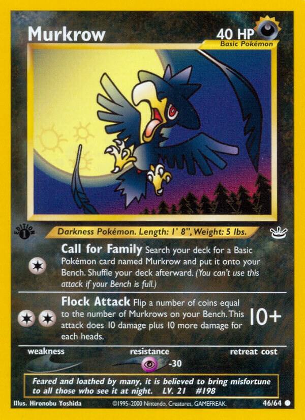 Murkrow 46/64 (N3) Common - Ligth Play 1st Edition