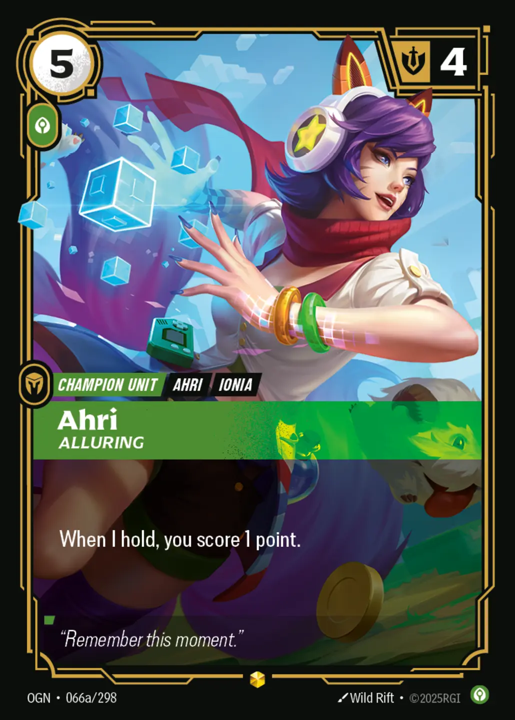 Ahri - Alluring (Alternate Art) - 066a/298 (OGN) Showcase