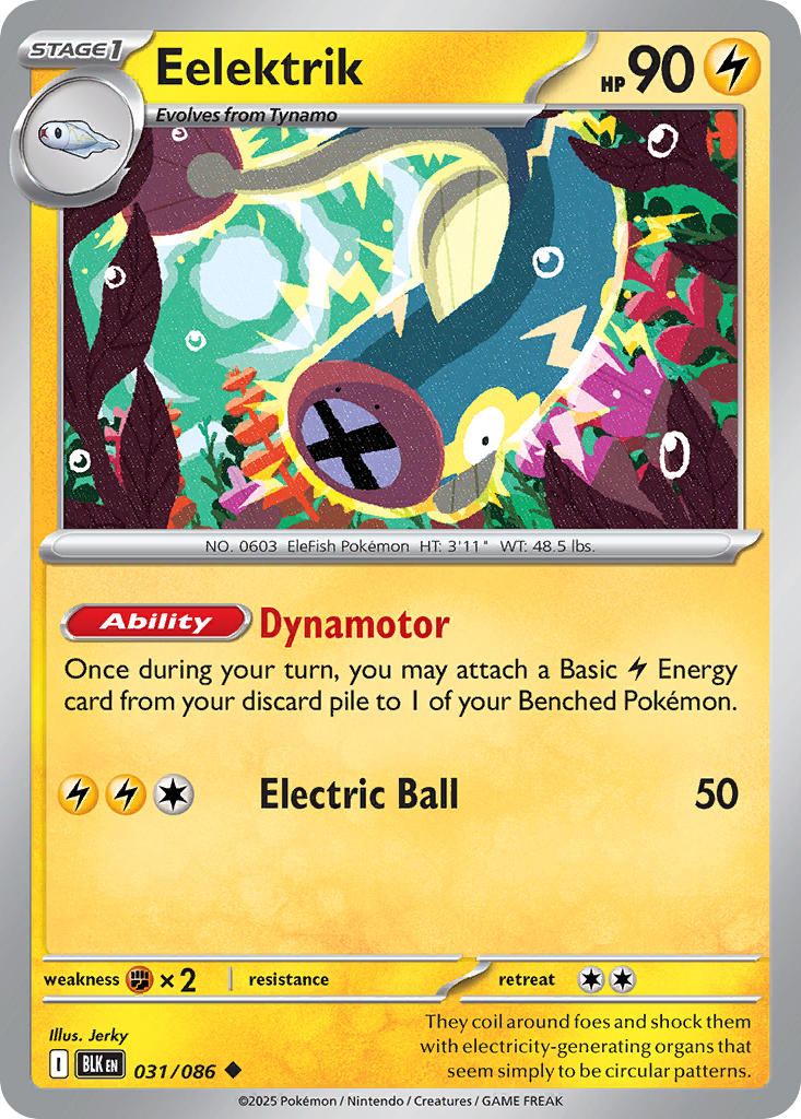 Eelektrik (Poke Ball Pattern) - 031/086 (BLK) Uncommon