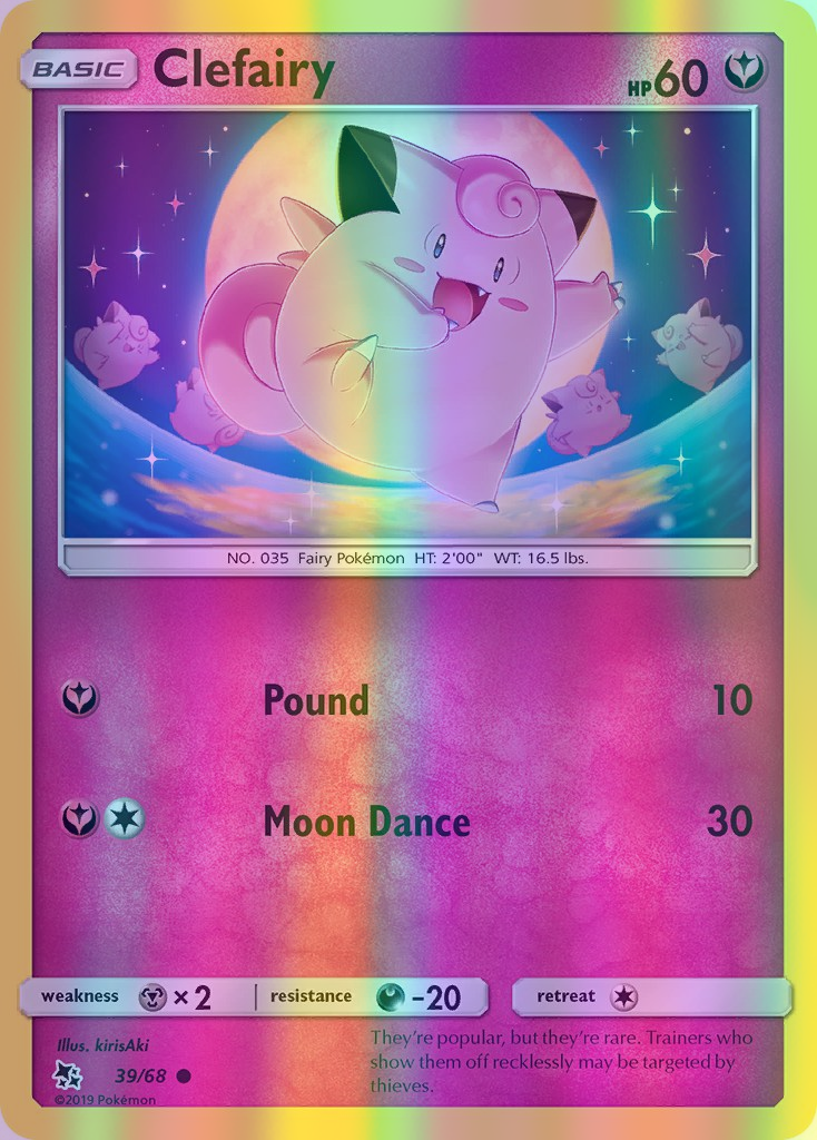 Clefairy - 39/68 (HIF) Common - Near Mint Reverse Holofoil