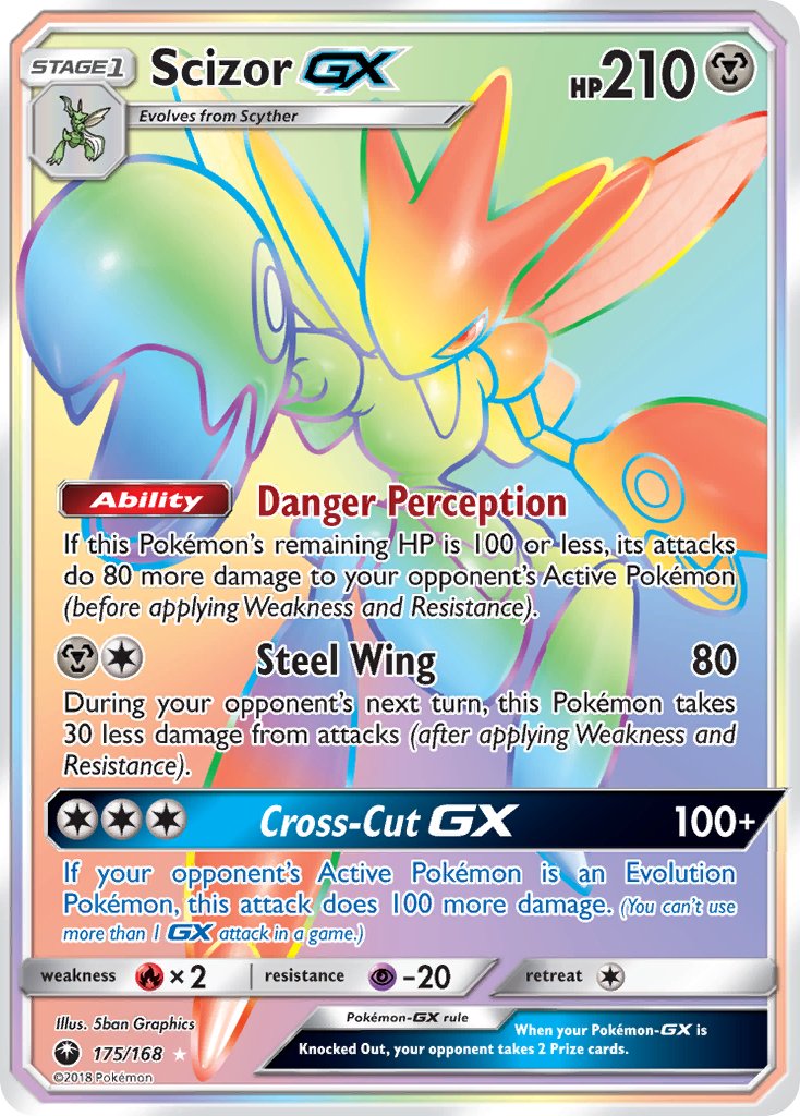 Scizor GX (Secret) - 175/168 (CES) Secret Rare - Near Mint Holofoil