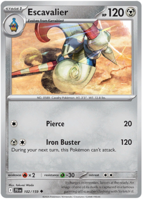 Escavalier - 102/159 (JTG) Uncommon