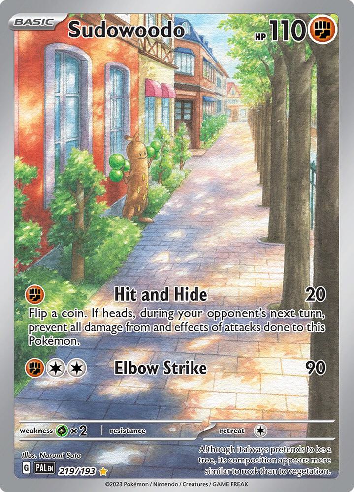 Sudowoodo - 219/193 (PAL) Illustration Rare - Near Mint Holofoil