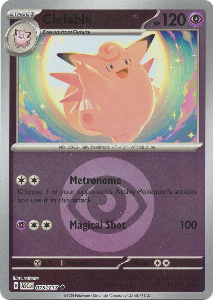 Clefable (Energy Symbol Pattern) - 075/217 (ASC) Uncommon