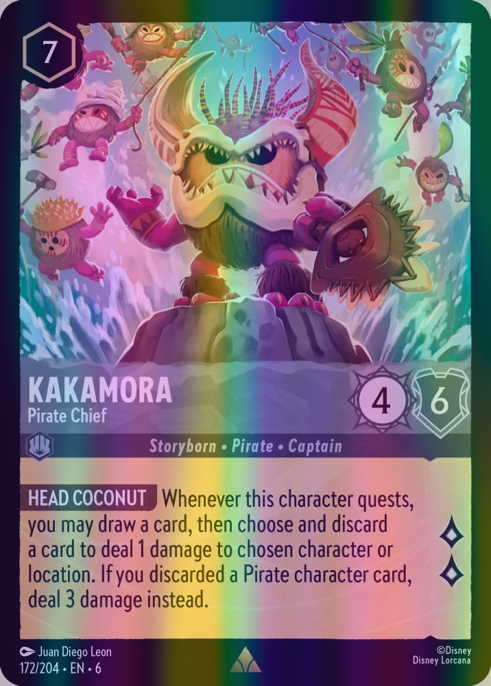 Kakamora - Pirate Chief (Azurite Sea 172/204) Rare - Near Mint Cold Foil