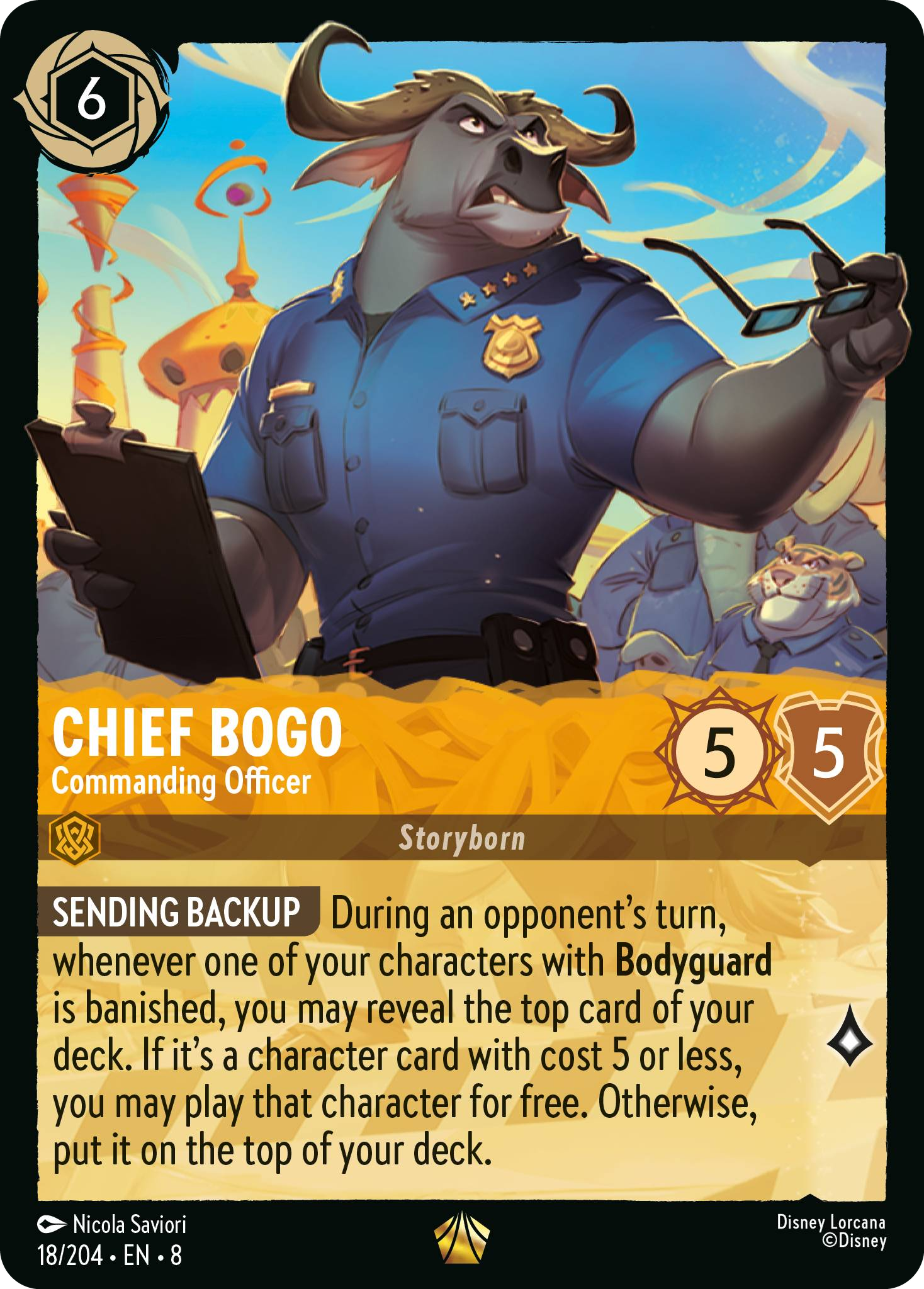 Chief Bogo- Commanding Officer (Reign of Jafar - 018/204 ) Legendary