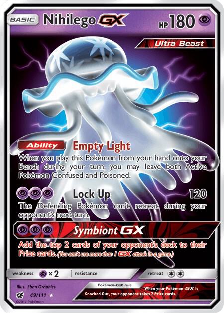 Nihilego GX - 049/111 (CIN) Ultra Rare - Light Play Holofoil