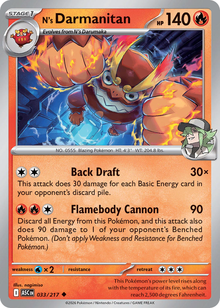N's Darmanitan - 033/217 (ASC) Uncommon