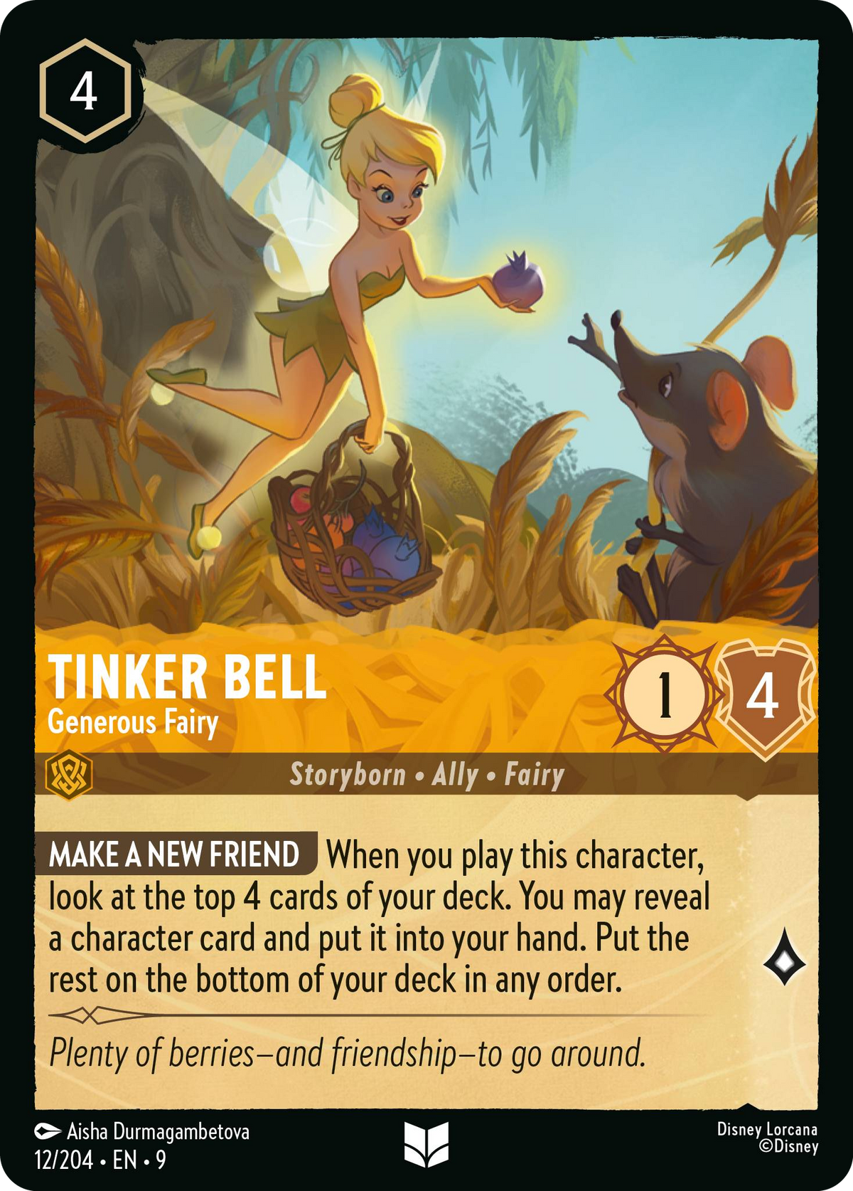 Tinker Bell - Generous Fairy (012/204 - Fabled) Uncommon