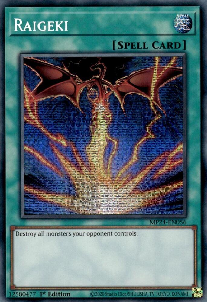 Raigeki (Alternate Art) (MP24-EN056) Prismatic Secret Rare - Near Mint 1st Edition