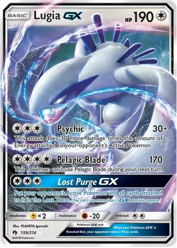 Lugia GX - 159/214 (SM8) Ultra Rare - Light Play Holofoil