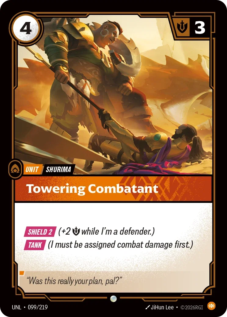 Towering Combatant - 099/219 (UNL) Common