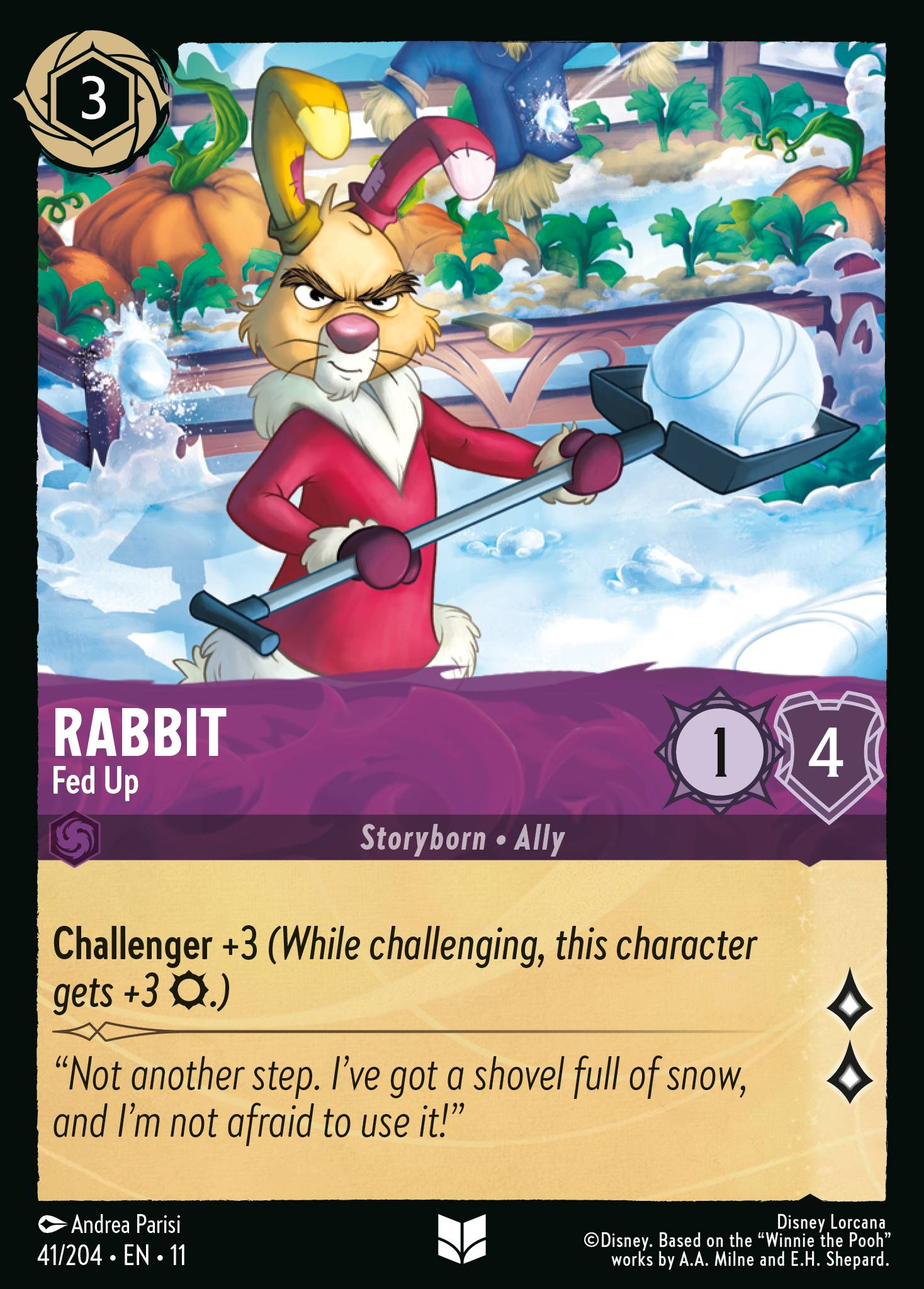 Rabbit - Fed Up (041/204 - Winterspell) Uncommon