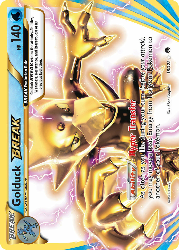 Golduck BREAK - 018/122 (BKP) Rare BREAK - Near Mint Holofoil