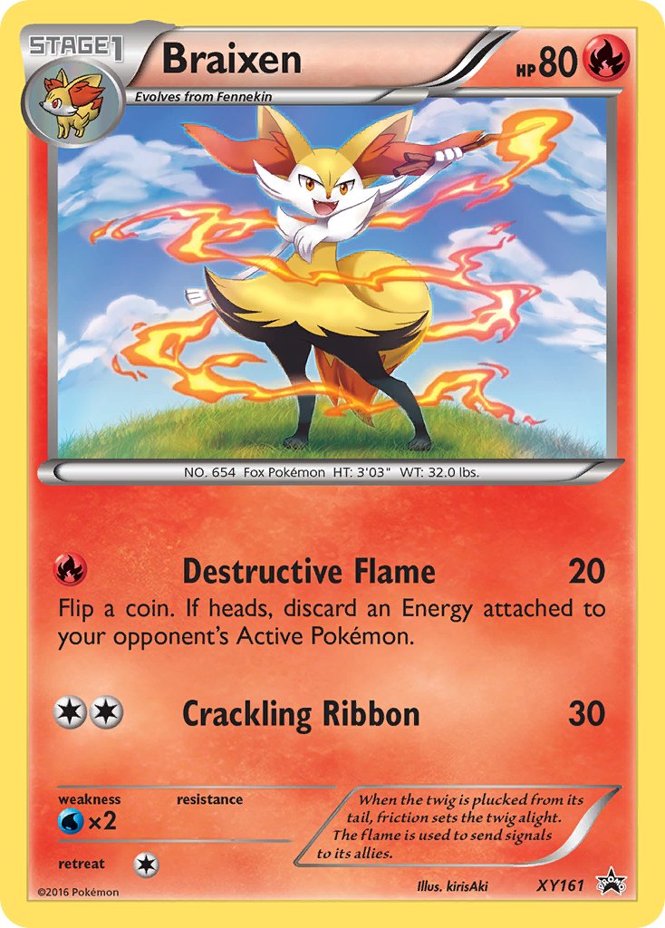 Braixen - XY161 (XY:PR) Promo - Near Mint Holofoil