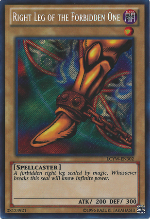 Right Leg of the Forbidden One (LCYW-EN302) Secret Rare - Near Mint Unlimited