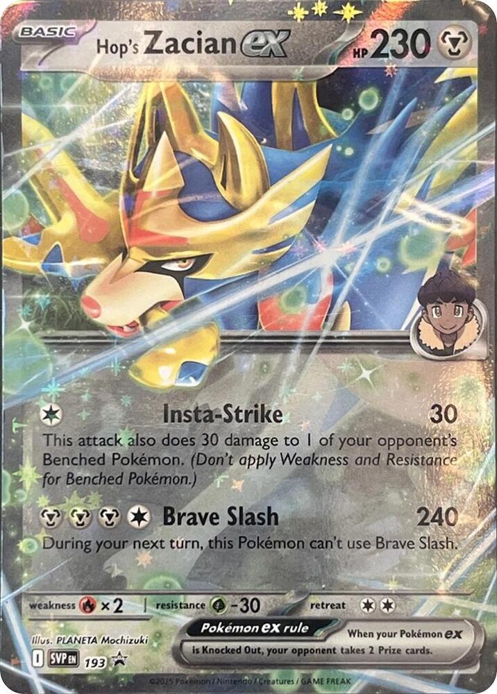 Hop's Zacian ex - 193 (SVP) Promo Holofoil Near Mint