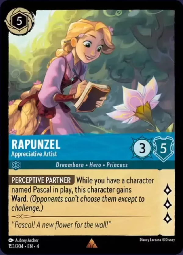 Rapunzel - Appreciative Artist (Ursula's Return 153/204) Rare - Near Mint