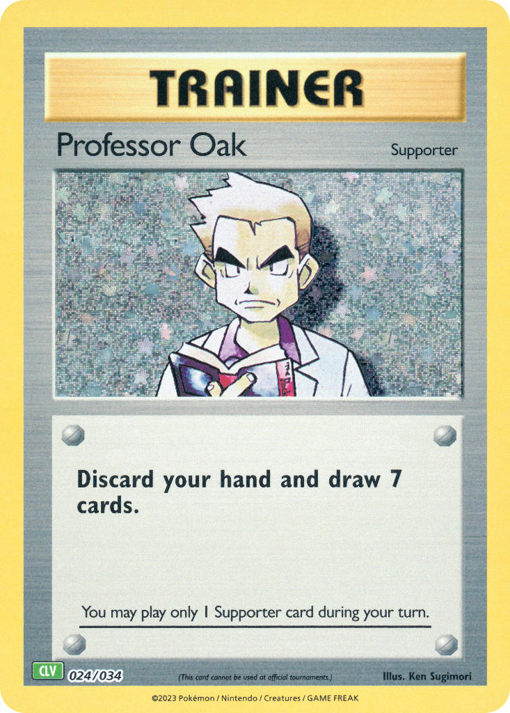Professor Oak - 024/034 (TCG:CLV) Classic Collection - Near Mint Holofoil