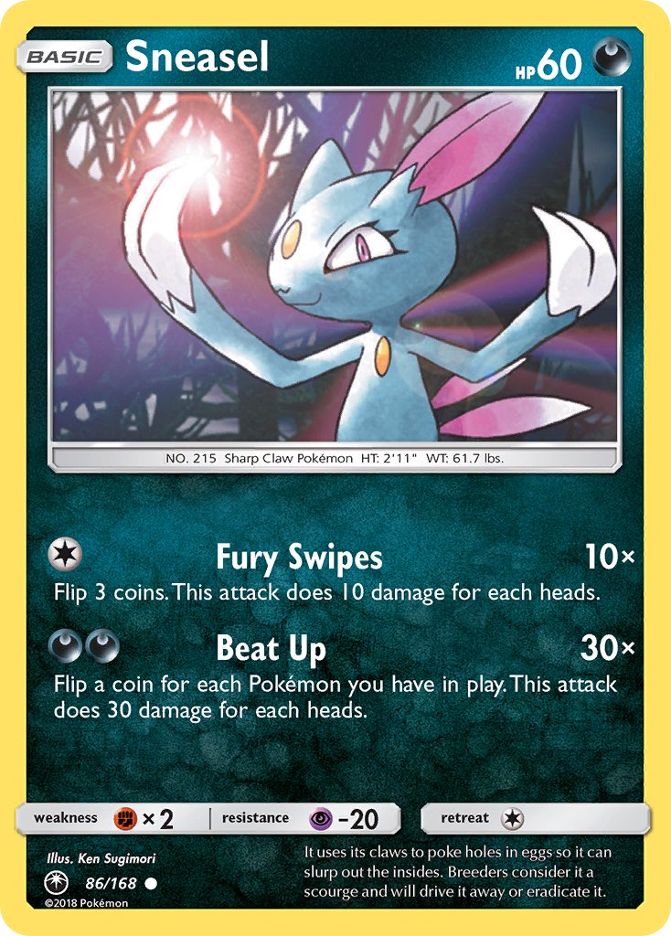 Sneasel - 086/168 (CES) Common - Near Mint