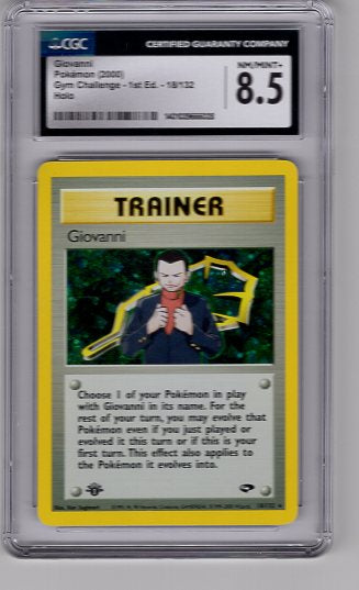 Giovanni - 18/132 (G2) Holo Rare - Near Mint Unlimited Holofoil (Graded CGC 8.5)