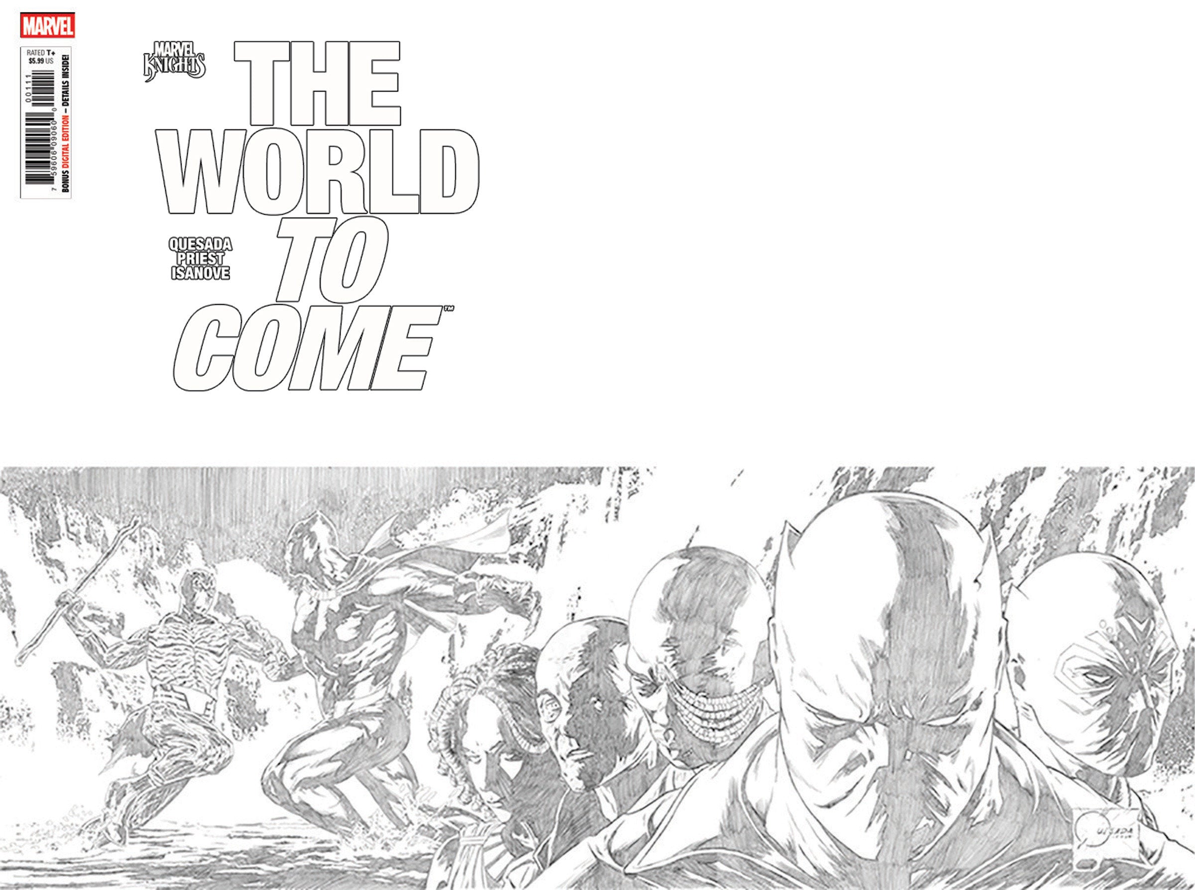 MARVEL KNIGHTS: THE WORLD TO COME #1 JOE QUESADA RATIO VIRGIN 2ND PRINTING VARIANT