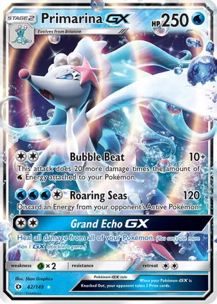 Primarina GX - 042/149 (SM01) Ultra Rare - Near Mint Holofoil