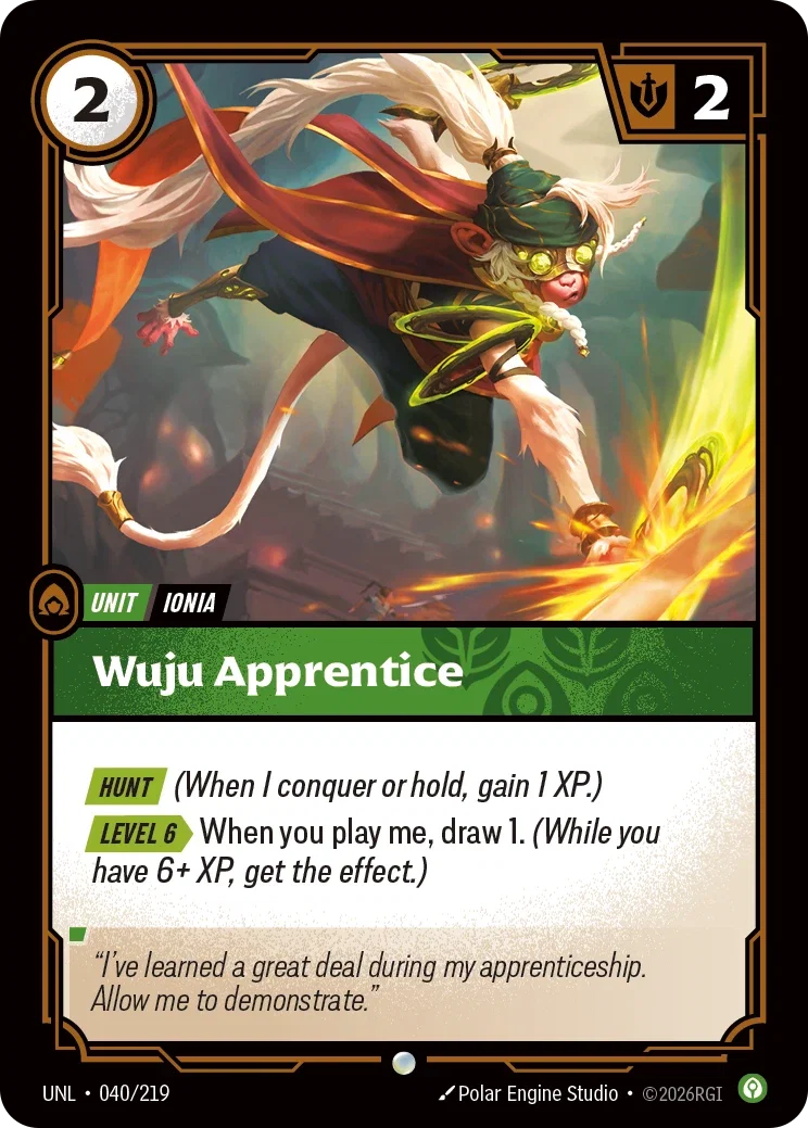 Wuju Apprentice - 040/219 (UNL) Common