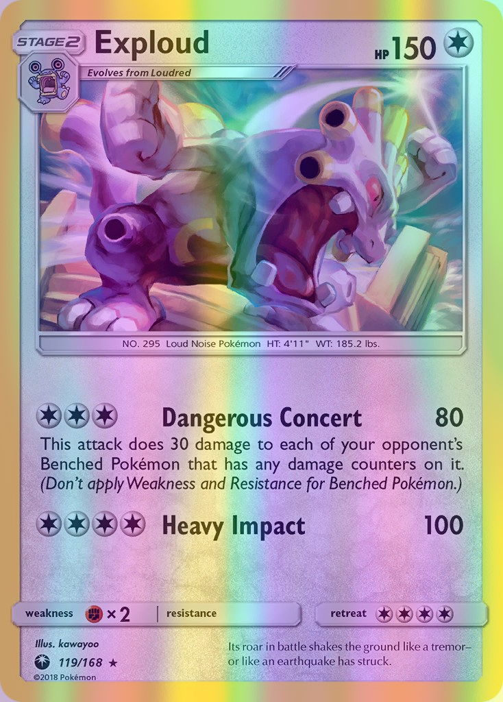 Exploud - 119/168 (CES) Rare - Near Mint Reverse Holofoil