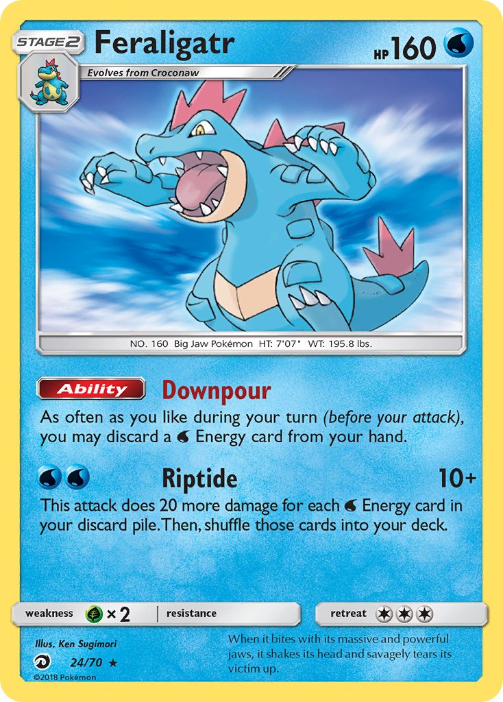 Feraligatr - 24/70 (DRM) Holo Rare - Near Mint Holofoil