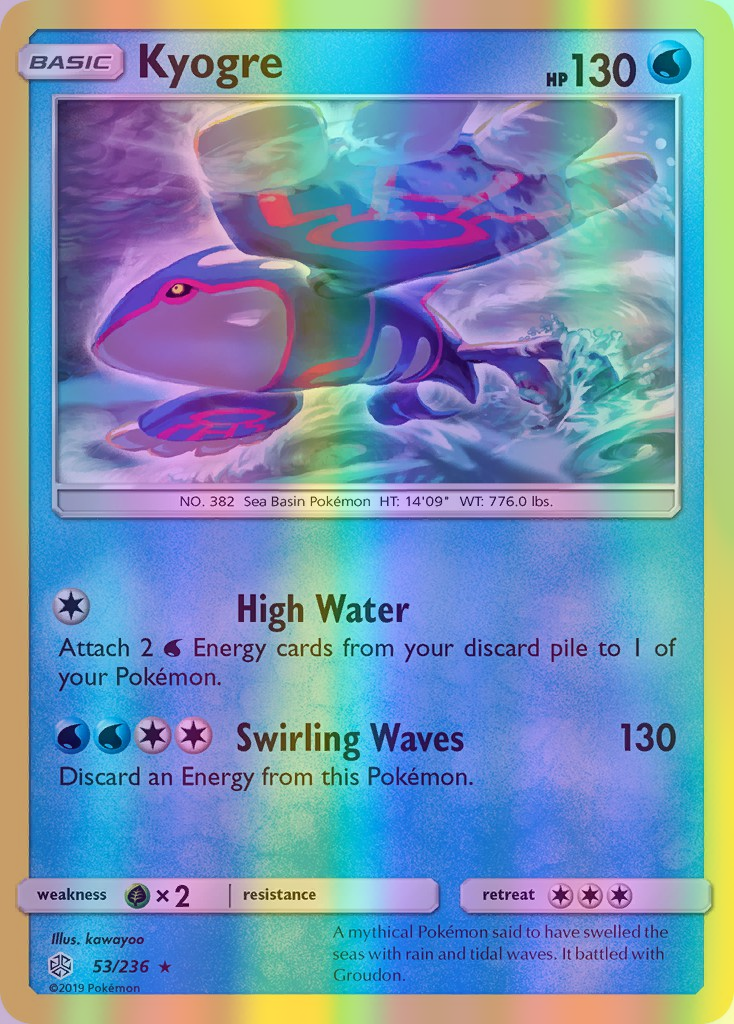 Kyogre - 053/236 (CEC) Rare - Near Mint Reverse Holofoil