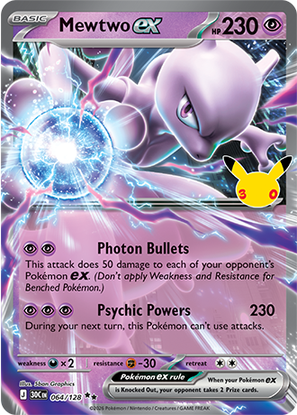 Mewtwo ex - 064/128 (30C) Double Rare