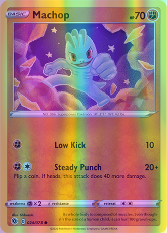 Machop - 24/73 (CHP) Common - Near Mint Reverse Holofoil